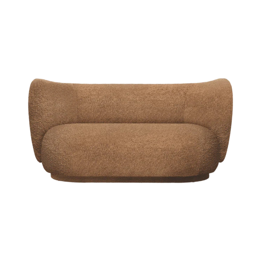 Rico 2-Seater Sofa - Raw Bouclé - Tan