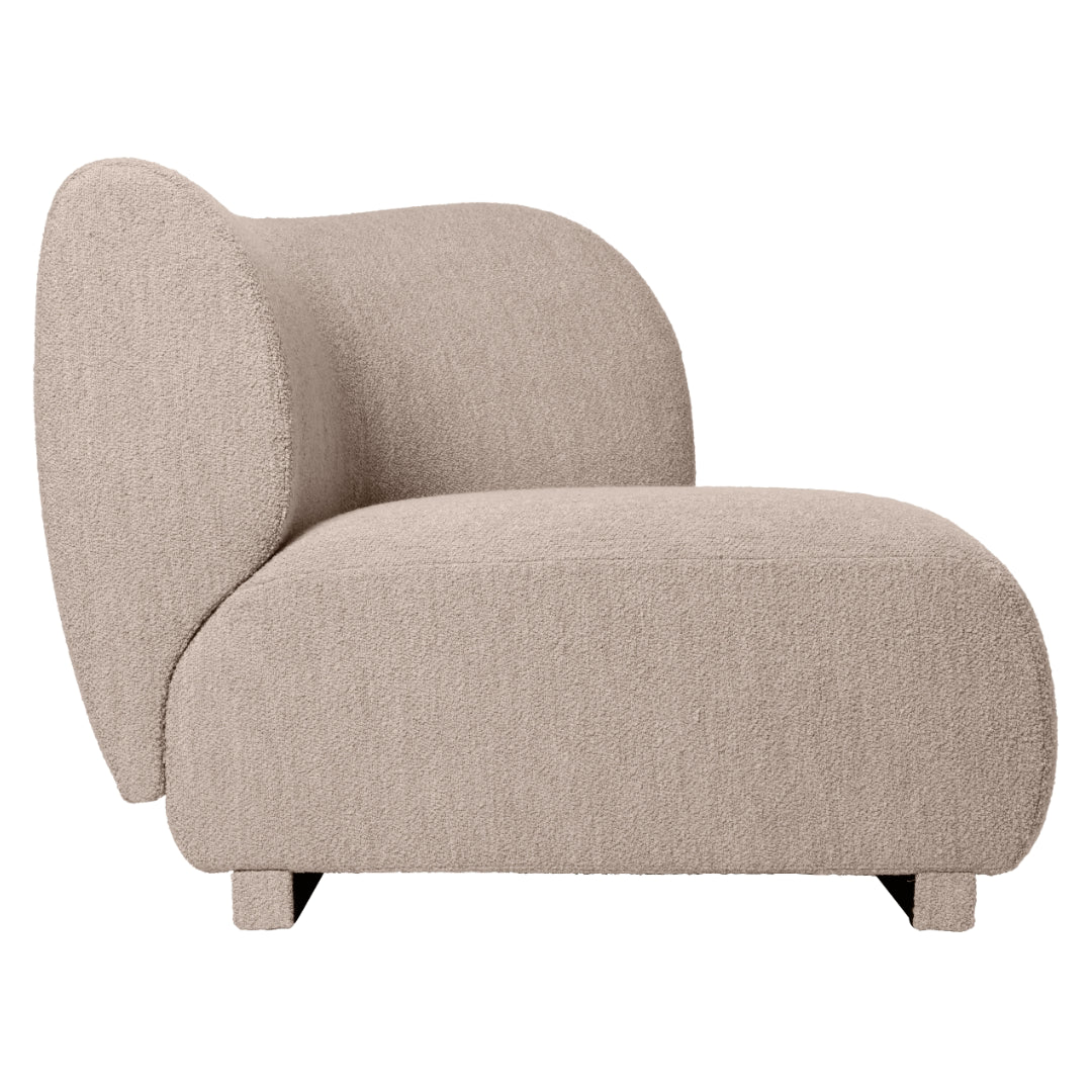 Rico Modular Sofa - Armrest Right - Soft Bouclé - Natural
