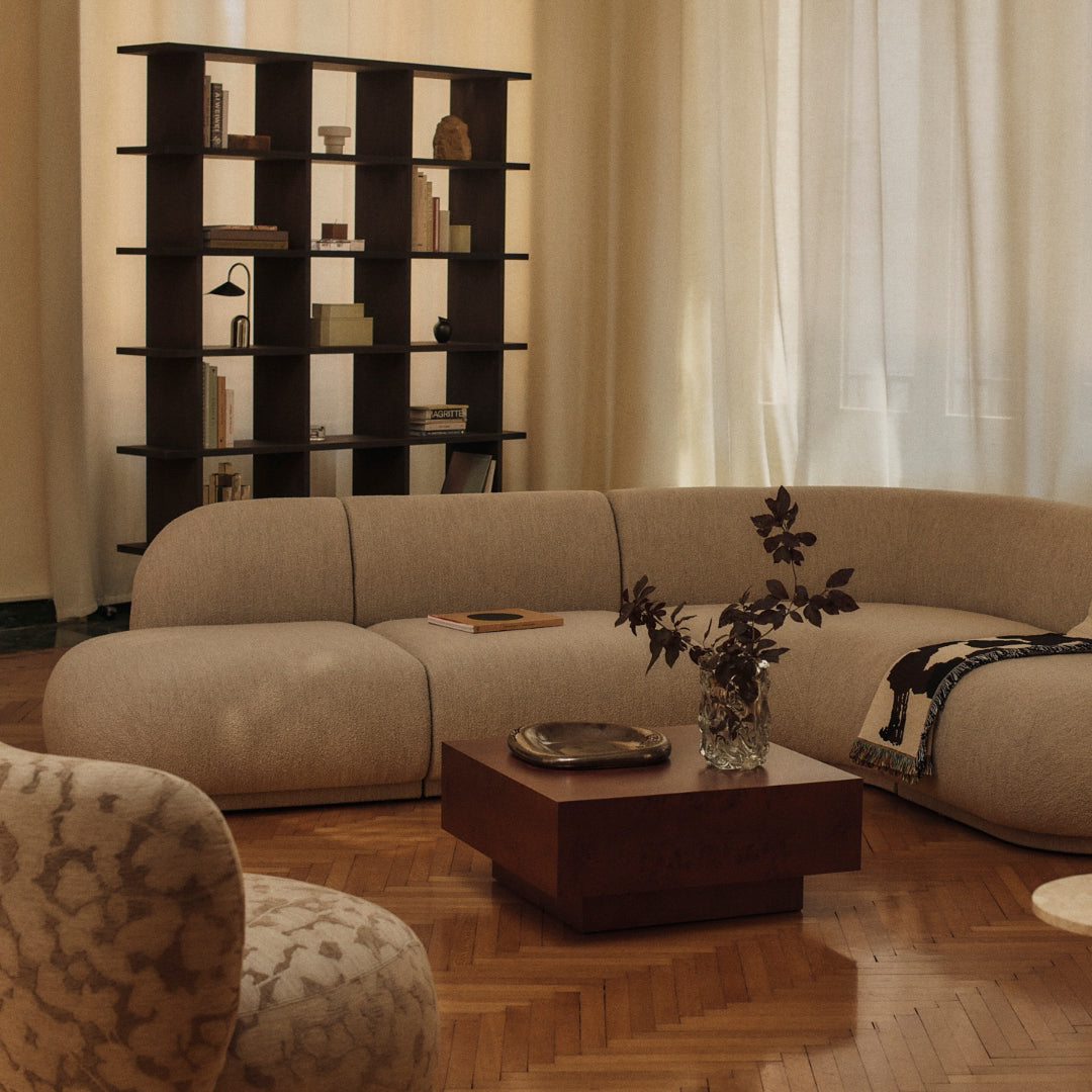 Rico Modular Sofa - Open End Left - Soft Bouclé - Natural