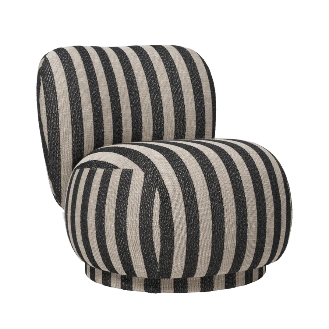 Rico Piccolo Lounge Chair - Louisiana - Sand/Black