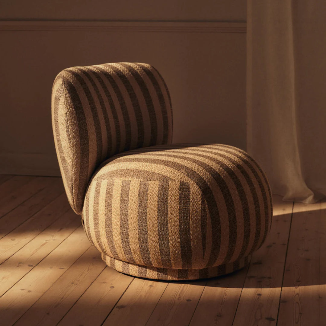 Rico Piccolo Lounge Chair - Louisiana - Sand/Off-White