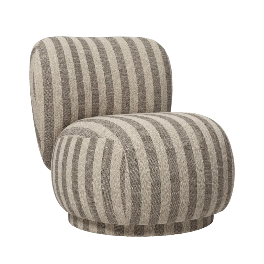 Rico Piccolo Lounge Chair - Louisiana - Sand/Off-White