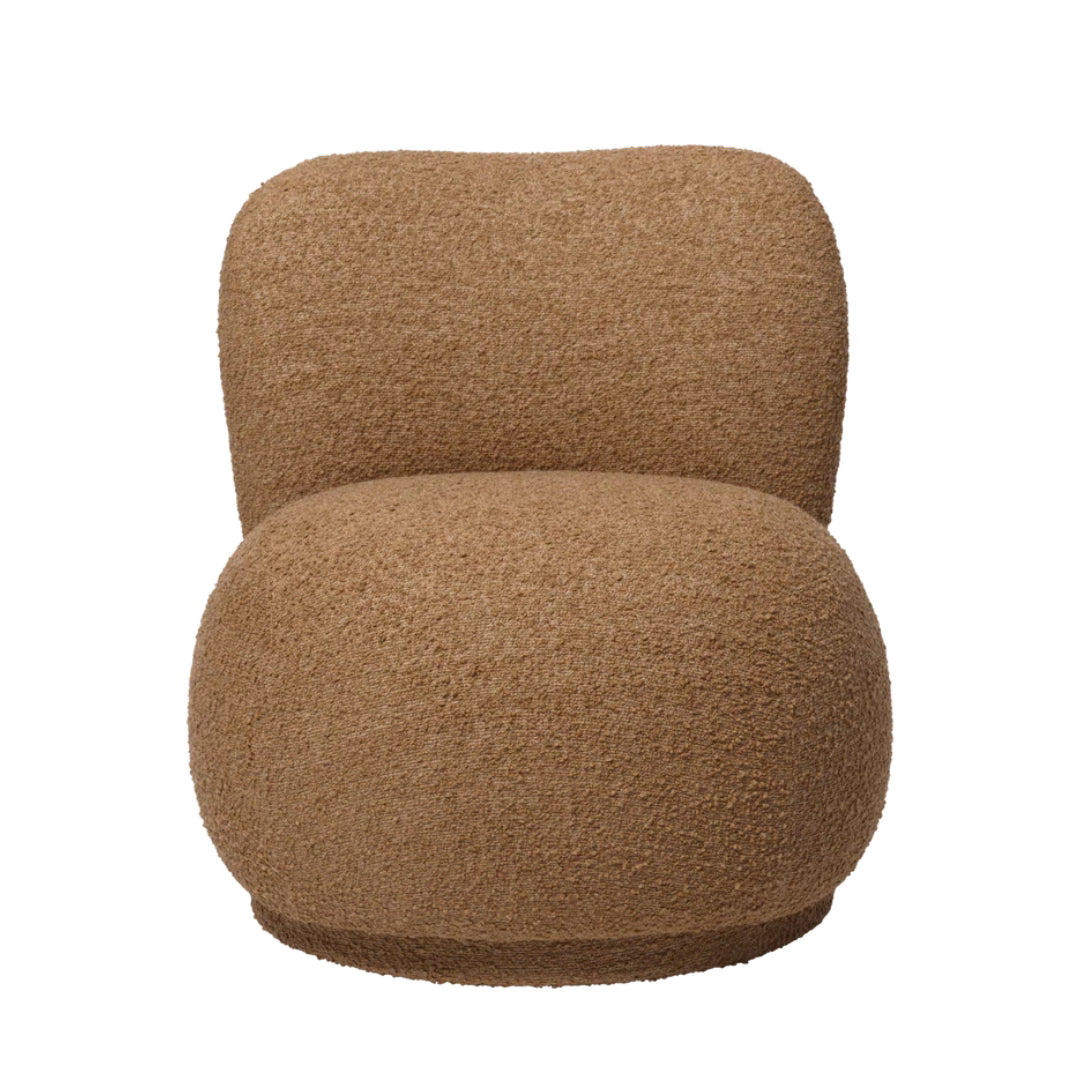 Rico Piccolo Lounge Chair - Raw Bouclé - Tan