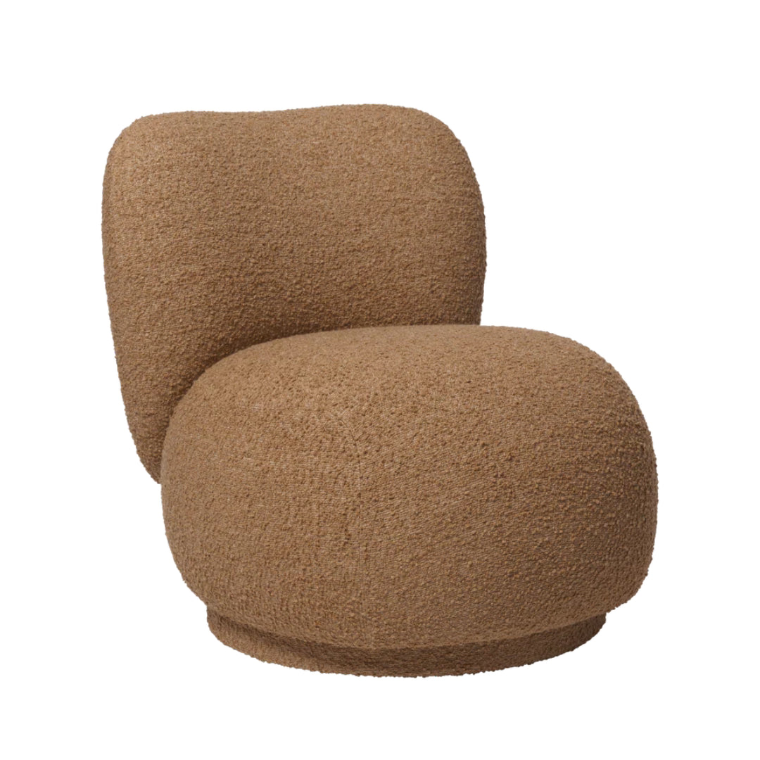 Rico Piccolo Lounge Chair - Raw Bouclé - Tan