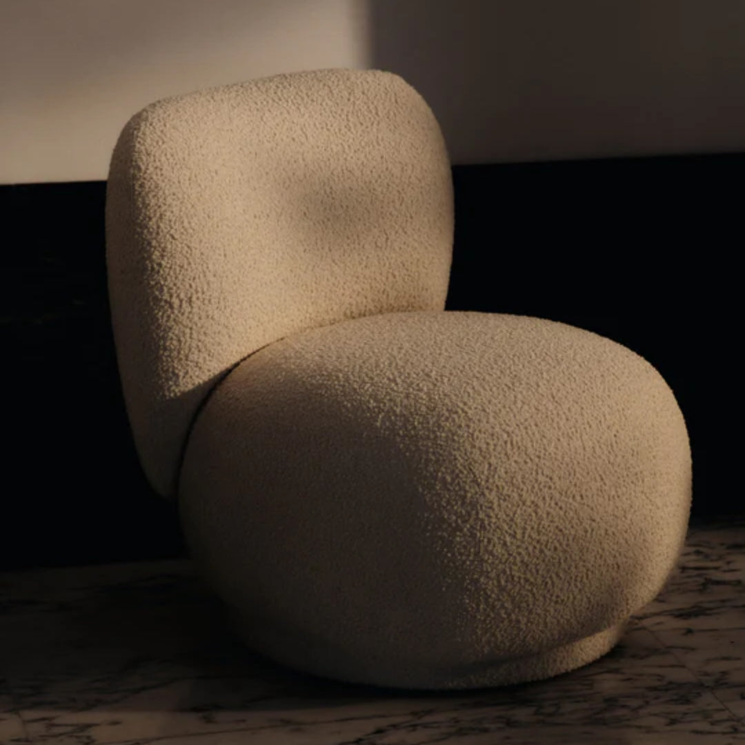 Rico Piccolo Lounge Chair - Swivel - Nordic Bouclé - Off-White