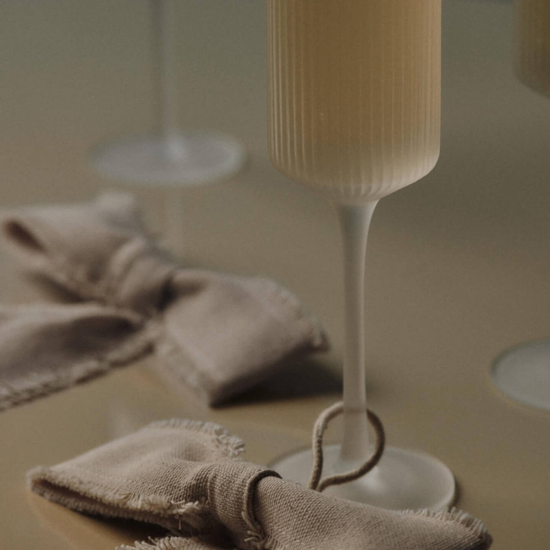 Ripple Champagne Flutes - Set of 2 - Frosted