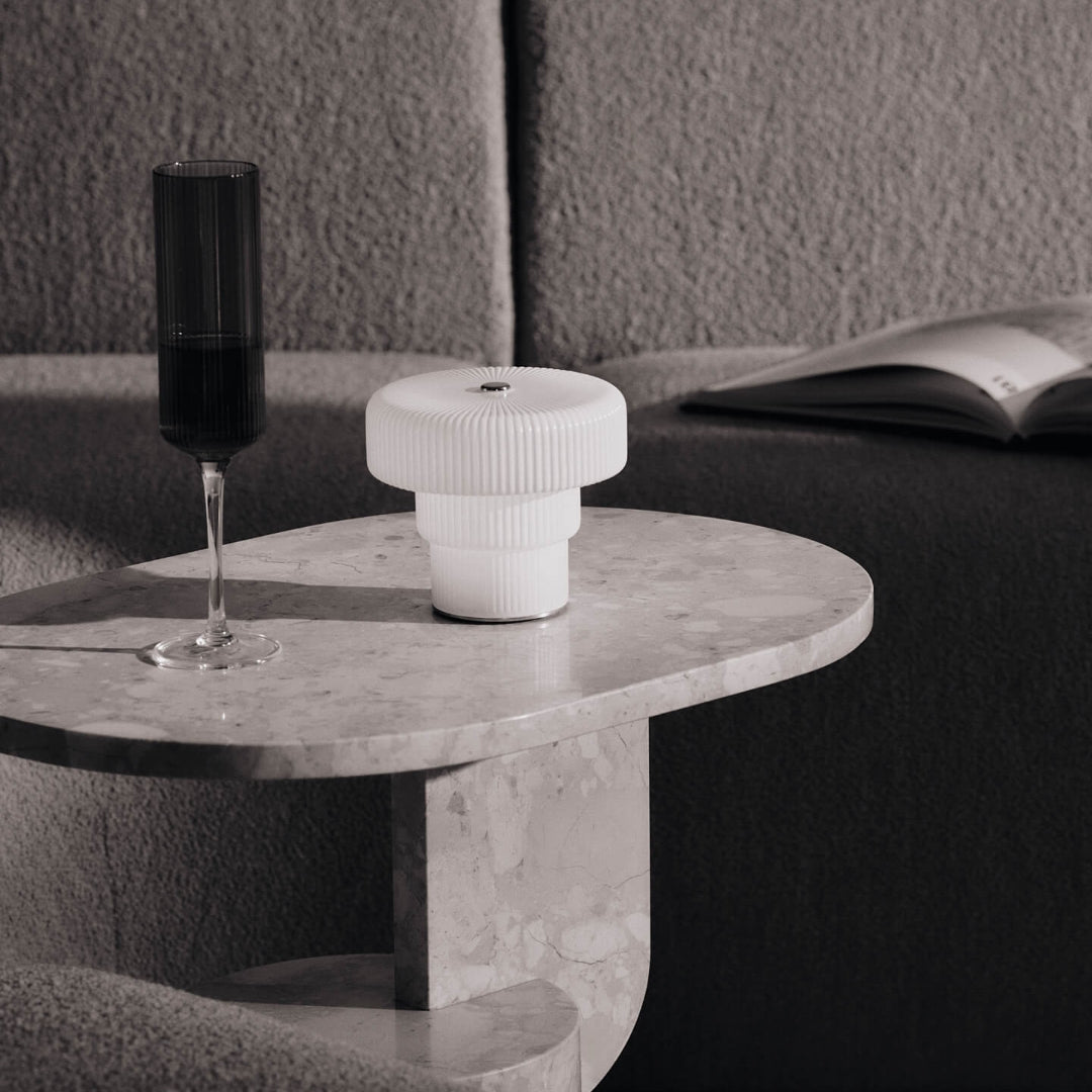 Ripple Champagne Flutes - Set of 2 - Smoked Grey