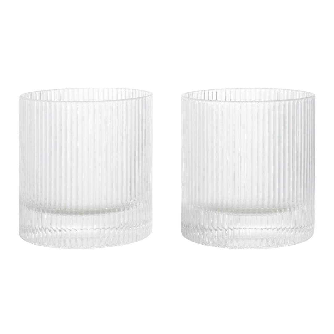 Ripple Tumbler Glasses - Set of 2 - Clear