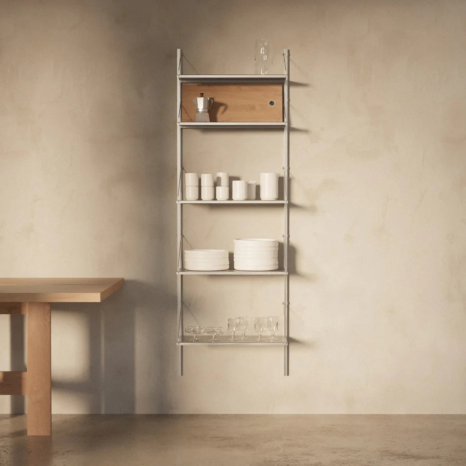 Shelf Library Single Section │ H73 │ Stainless Steel - Batten Home