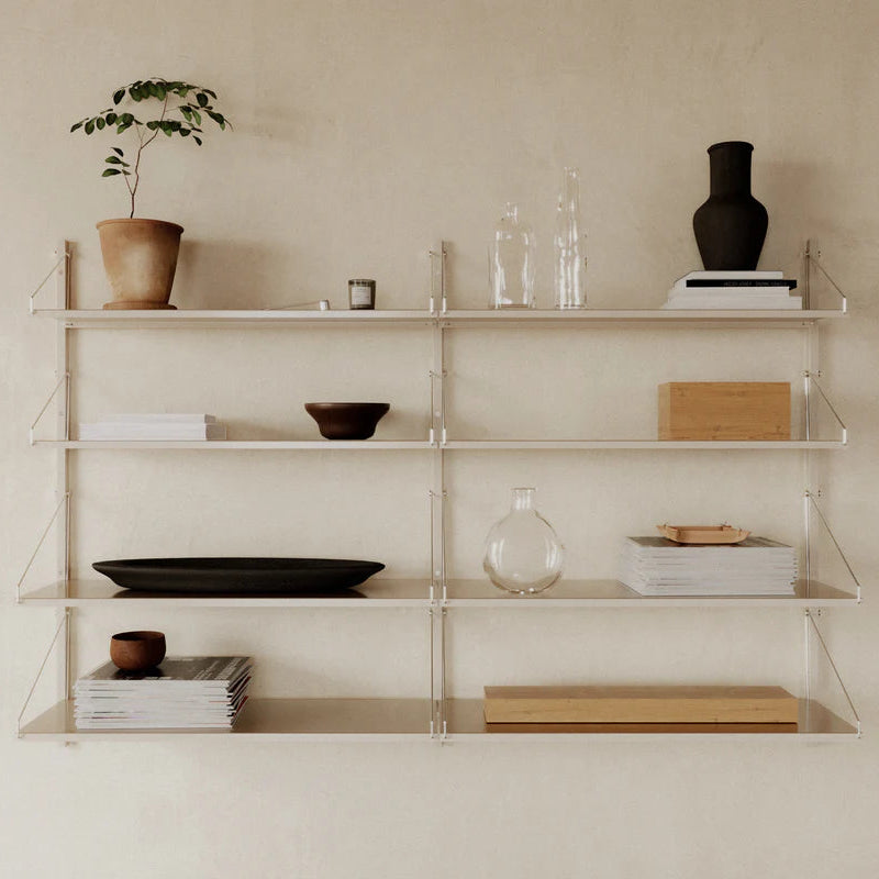 Shelf Library Hanger Section │ H42.7 │ Warm White Steel