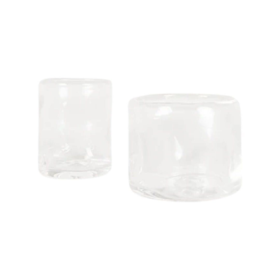 0405 Glass - Wide - Clear - Set of 2