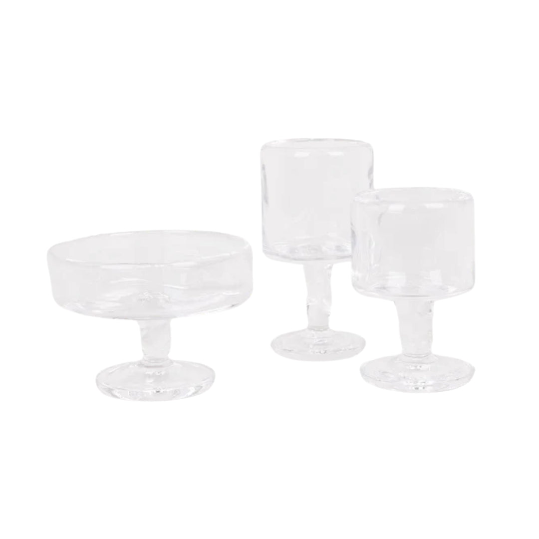 0405 Stem Glass 2 - Clear - Small - Set of 2