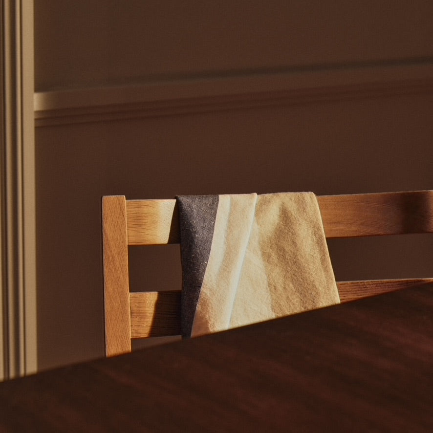 Hale Tea Towel Cashmere │ Mocha │ Indigo Blue