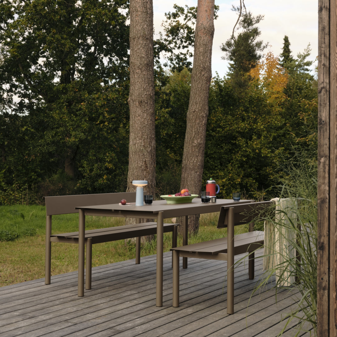 Linear Steel Bench w/ Backrest 66.9 x 15.4