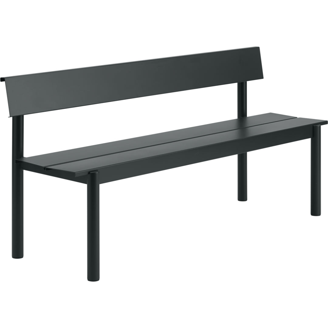 Linear Steel Bench w/ Backrest 66.9 x 15.4