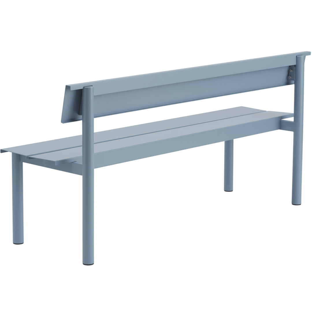 Linear Steel Bench w/ Backrest 66.9 x 15.4
