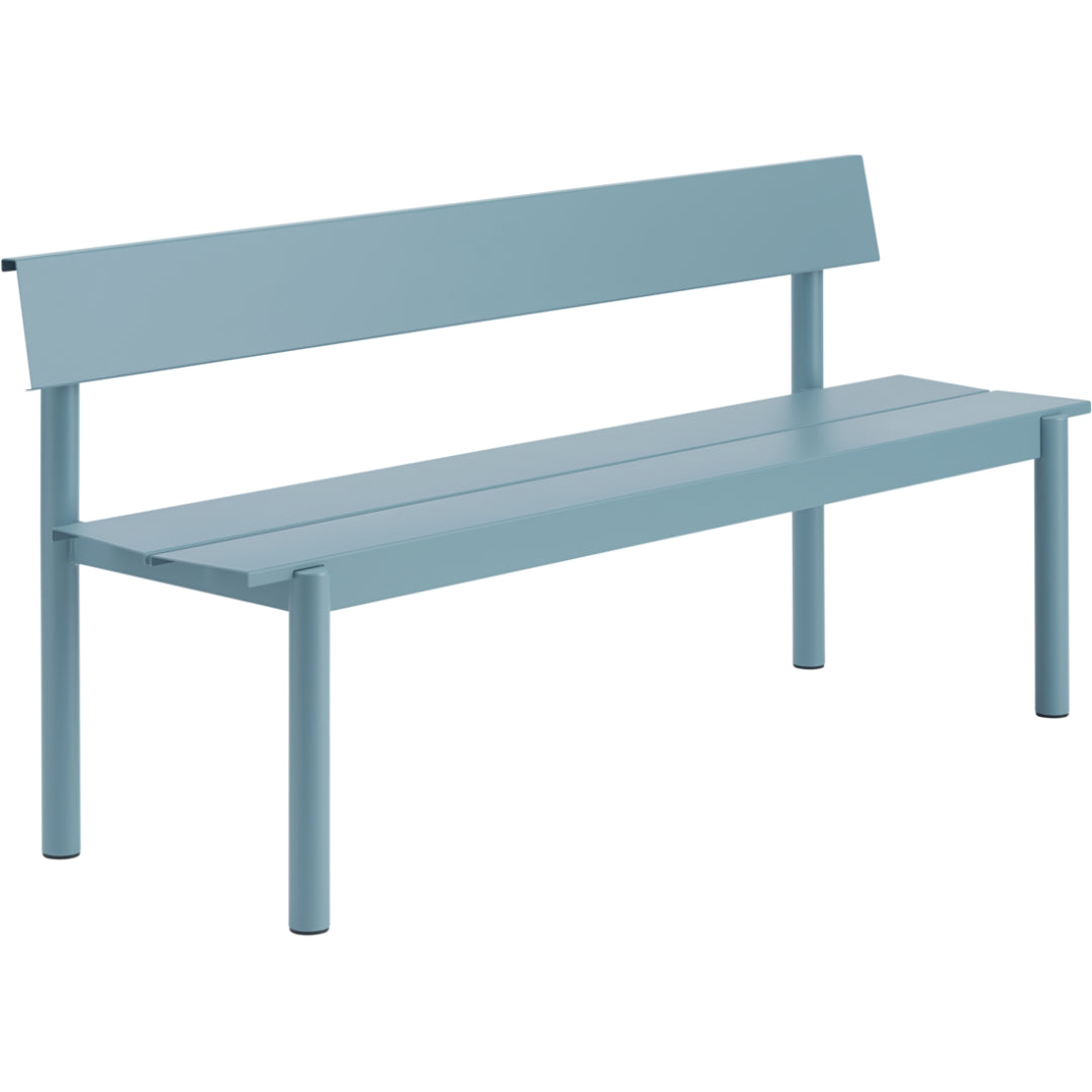 Linear Steel Bench w/ Backrest 66.9 x 15.4