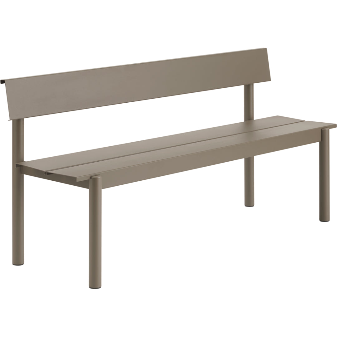 Linear Steel Bench w/ Backrest 66.9 x 15.4