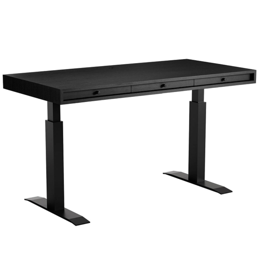 JFK Adjustable Home Desk in Black Ash
