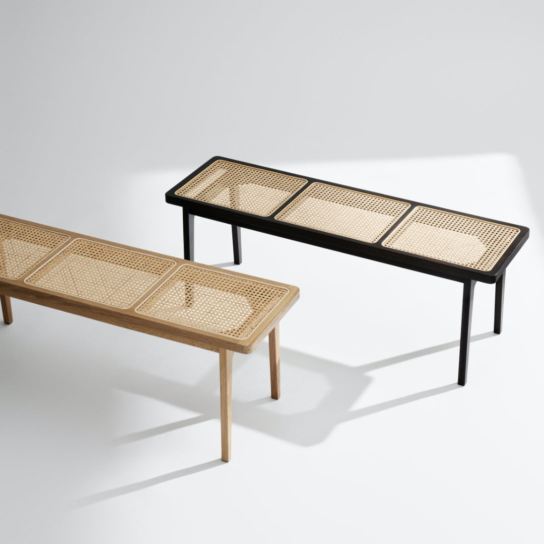 Le Roi Bench in Smoked Ash and Dark Smoked Ash Packshot