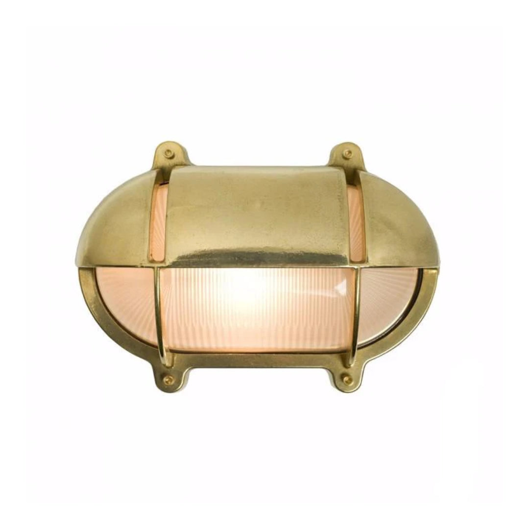 Oval Brass Bulkhead - Eyelid Shield