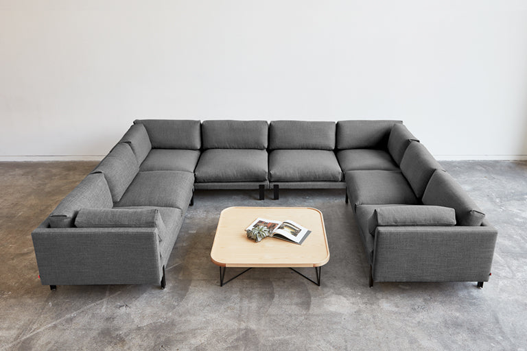 Silverlake U-Shaped Sectional - Andorra Pewter - L01