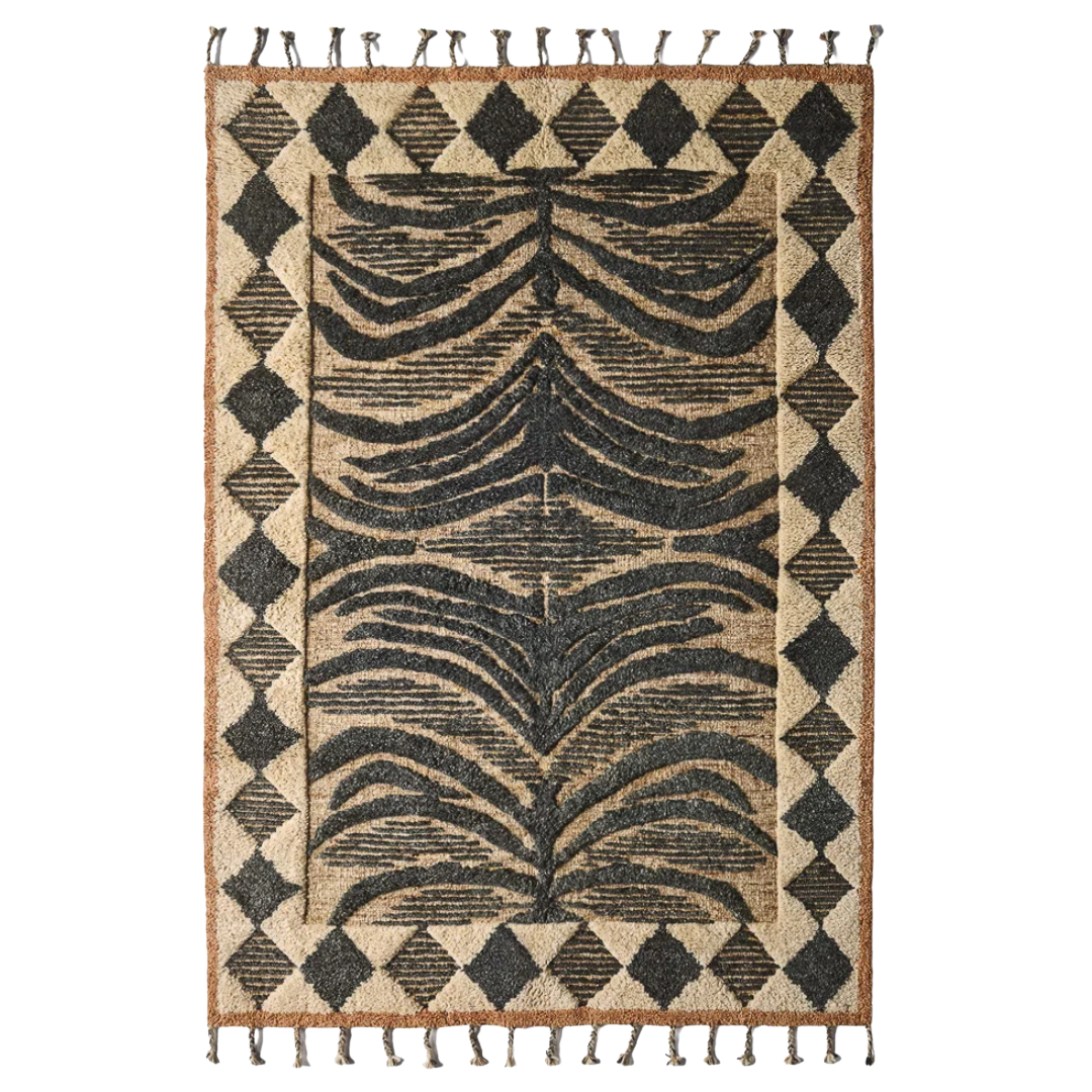 Dusty Deco Wildcat Rug Ash Black - Batten Home