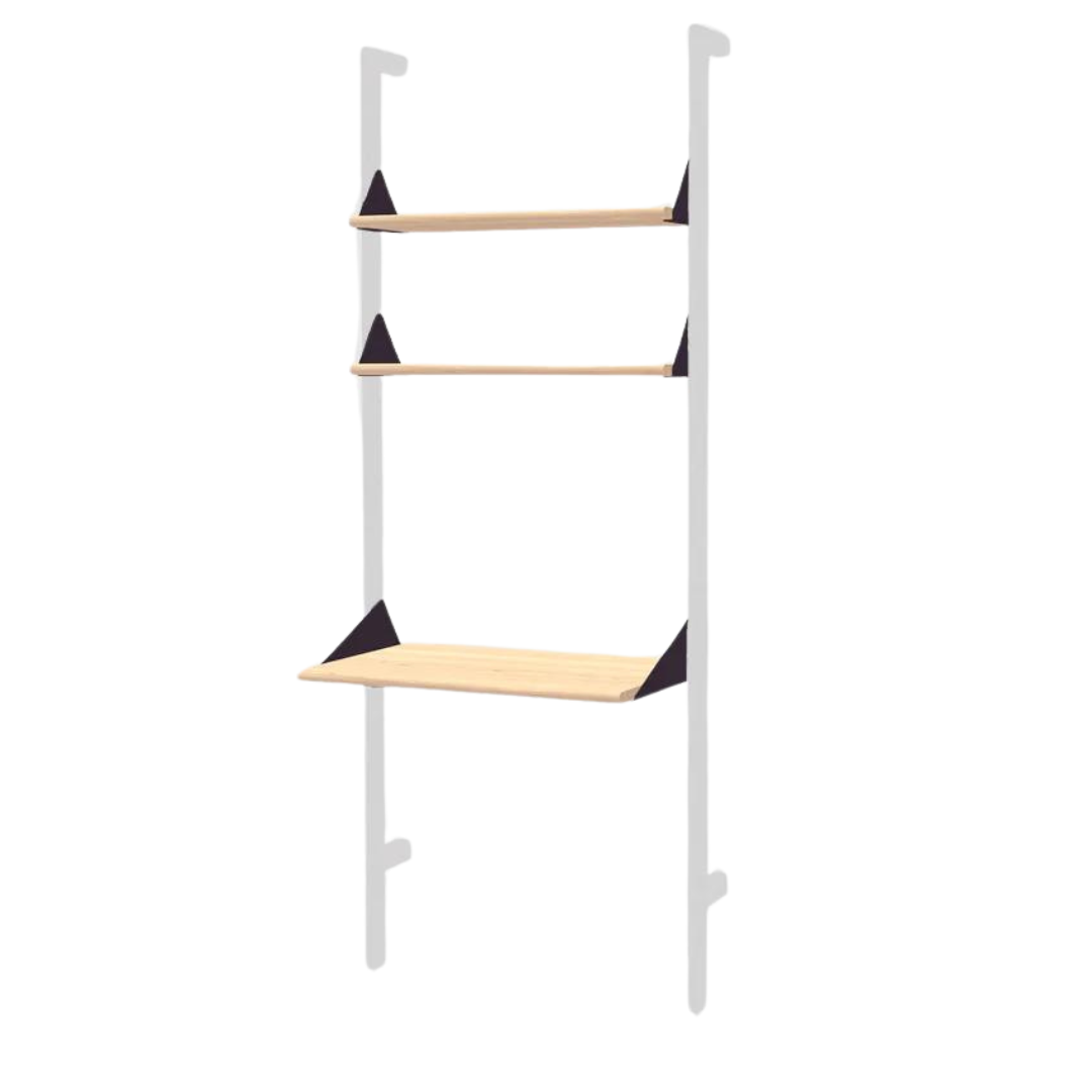 Branch Modular Desk/Shelves Pack Blonde Ash/Black Brackets - Gus Modern at Batten Home