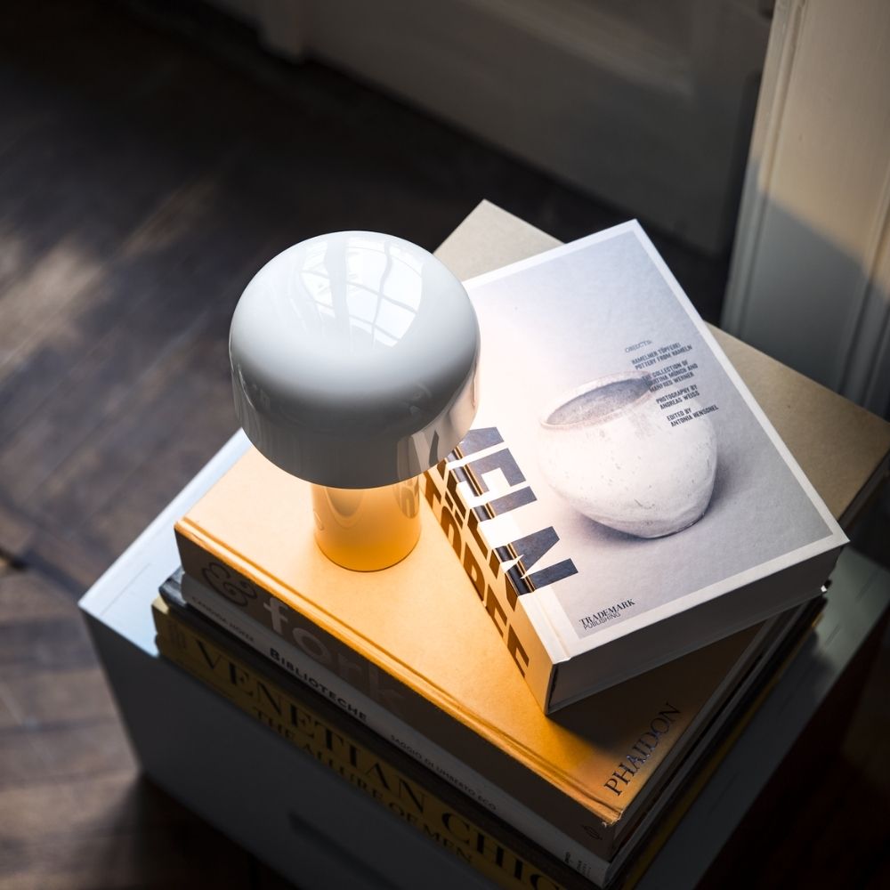 bellhop portable table lamp in white
