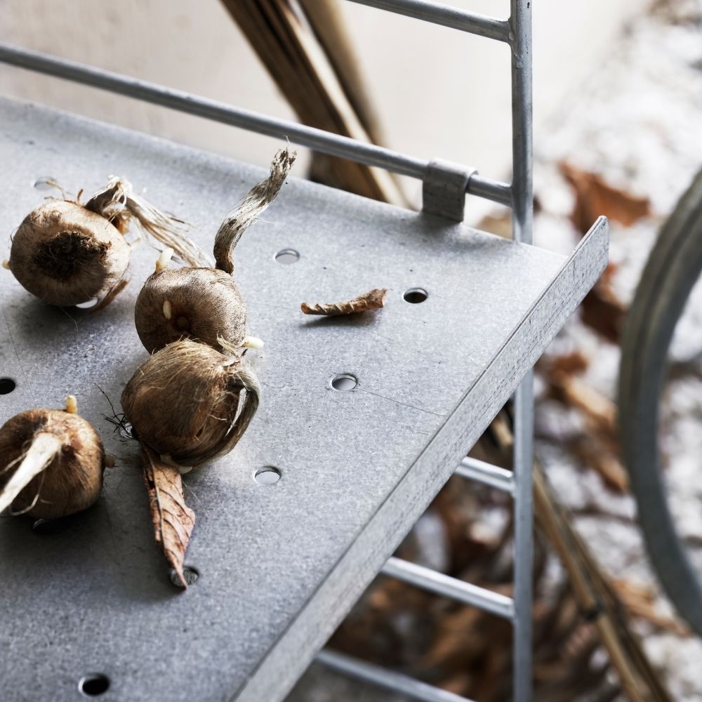 string outdoor galvanized closeup