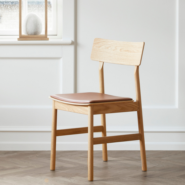 Pause Dining Chair 2.0 with Leather Upholstery Seat