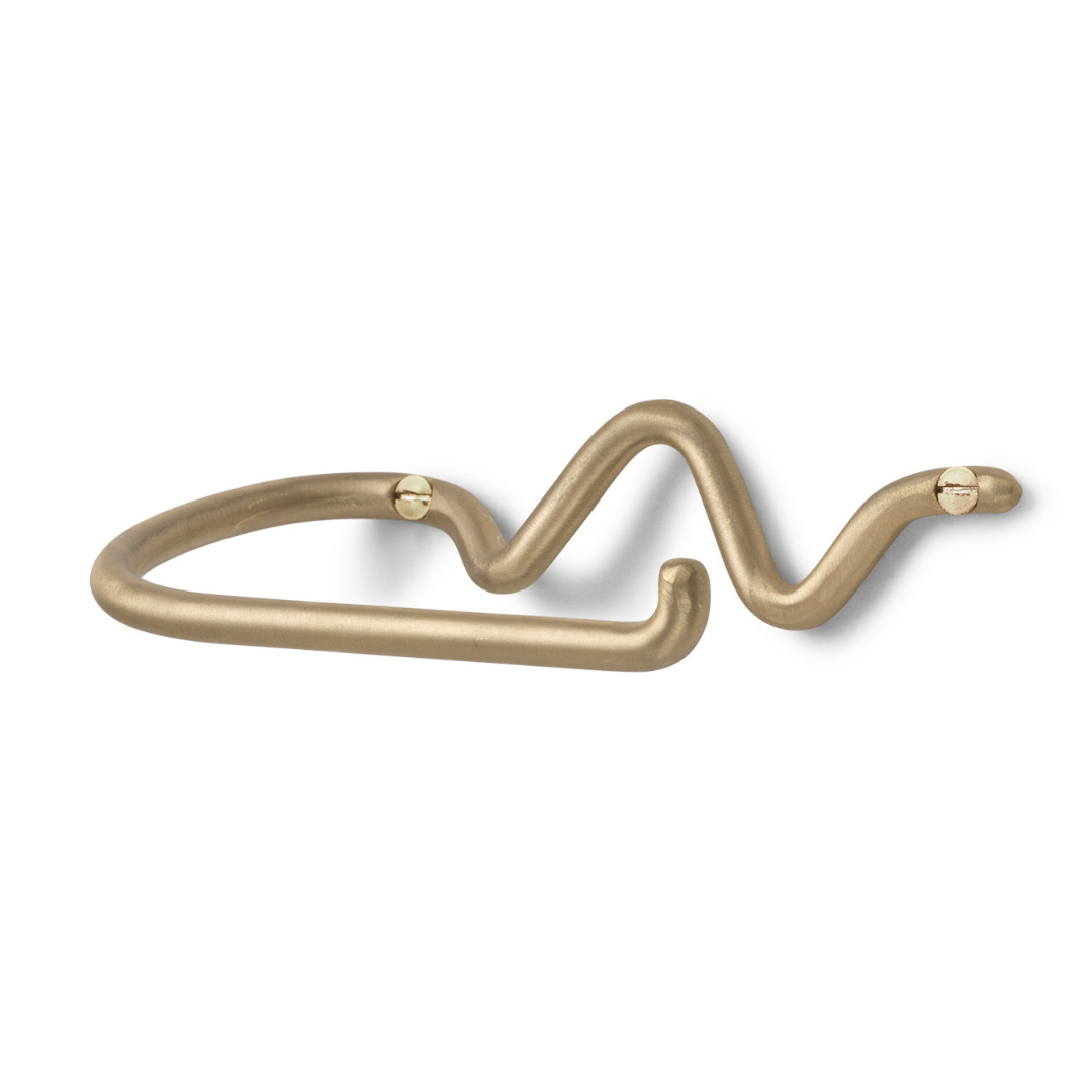 Ferm Living Curvature Toilet Paper Holder - Brass - Batten Home