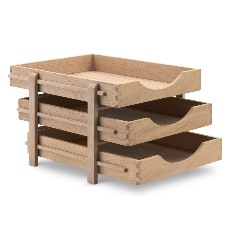 The Dania Letter Tray by Skagerak is a stunning, all natural oak filing system that fits perfectly atop a desk or work station. Constructed of three trays that build upon each other gradually - but can easily be grabbed if you need to transport your to-do pile on the go.