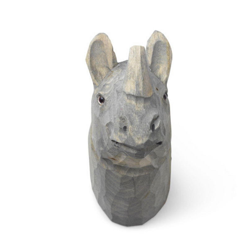 Ferm LivingHand-carved Rhino Animal Hook - Batten Home