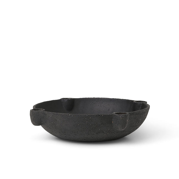 Bowl Candle Holder Ceramic Large - Dark Grey