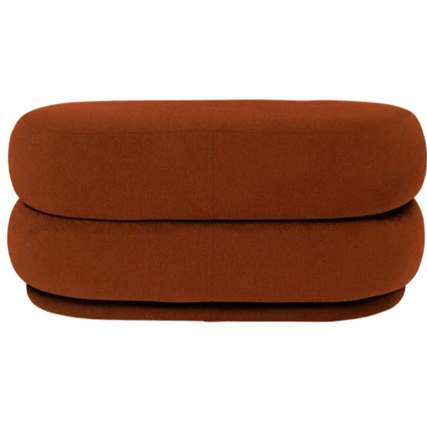 Pouf Oval Tonus Red Brown