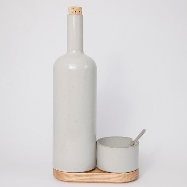 Hasami PorcelainSugar Bowl in Gloss Gray - Batten Home