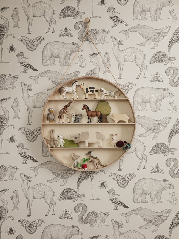 Ferm LivingKatie Scott Animals Wallpaper Off White - Batten Home