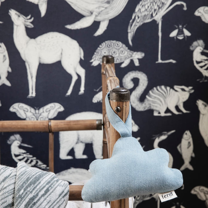 Ferm LivingKatie Scott Wallpaper Animal Dark Blue - Batten Home