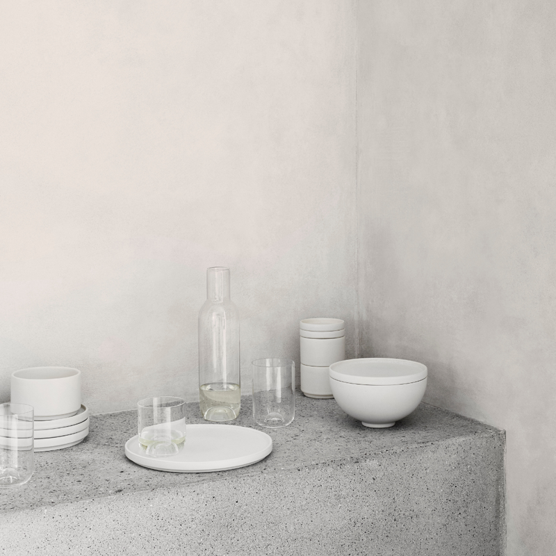 The Setomono Container Set in Small by Kristina Dam is a set of two individual containers that can be stacked or styled separately.  This set is equally gorgeous when styled on open shelving or when being used on the dining room table to house dried spices or salts. It can also be used on a bedside table to hold treasured trinkets or everyday accessories.