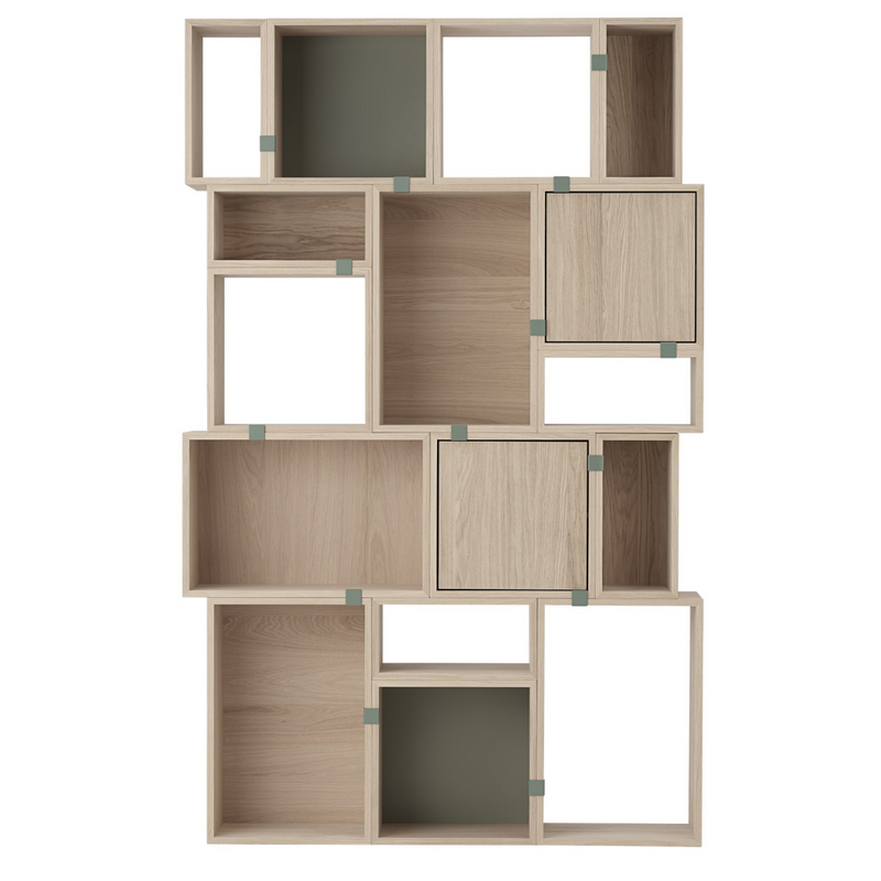 The Stacked Storage System in Configuration Four by MUUTO is a thoughtfully curated product using the Stacked Storage System Collection. Individually, the Stacked Storage System can be modified in endless ways to create and aesthetically pleasing storage solution in any space needed.