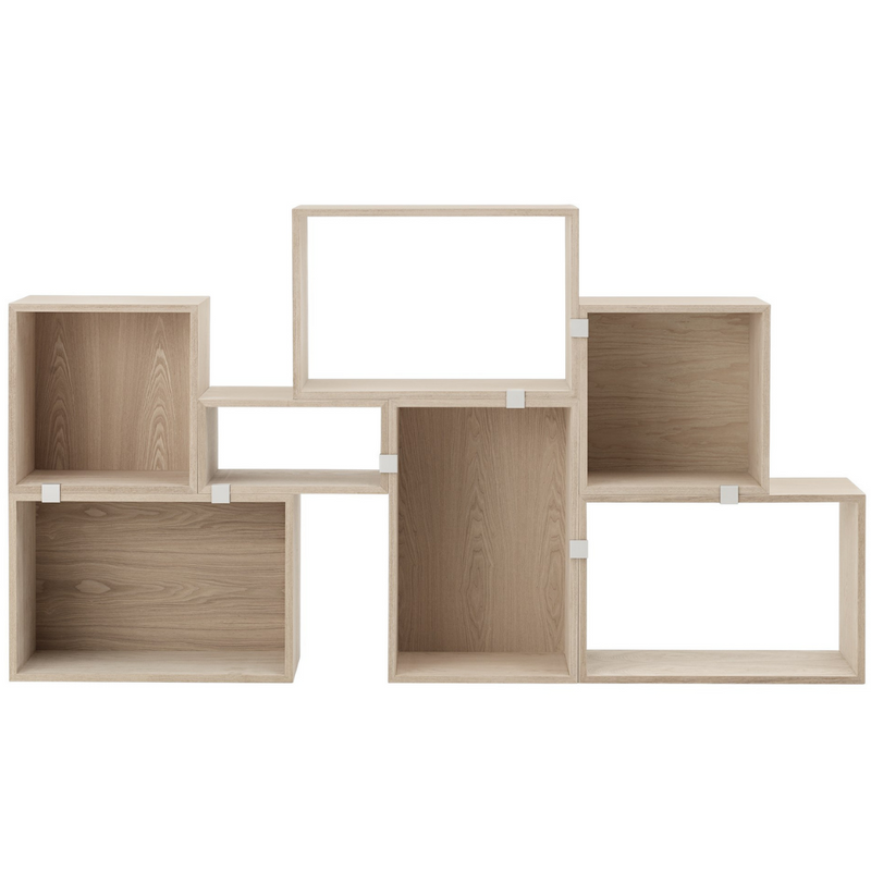 The Stacked Storage System in Configuration Three by MUUTO is a thoughtfully curated product using the Stacked Storage System Collection. Individually, the Stacked Storage System can be modified in endless ways to create and aesthetically pleasing storage solution in any space needed.