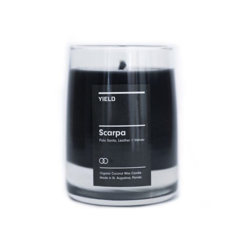 The Scarpa Candle by Yield Design is inspired by bustling Venice, combining the scents of palo santo and rich leather - two scents we know and love and that are perfect for any space throughout the home. 