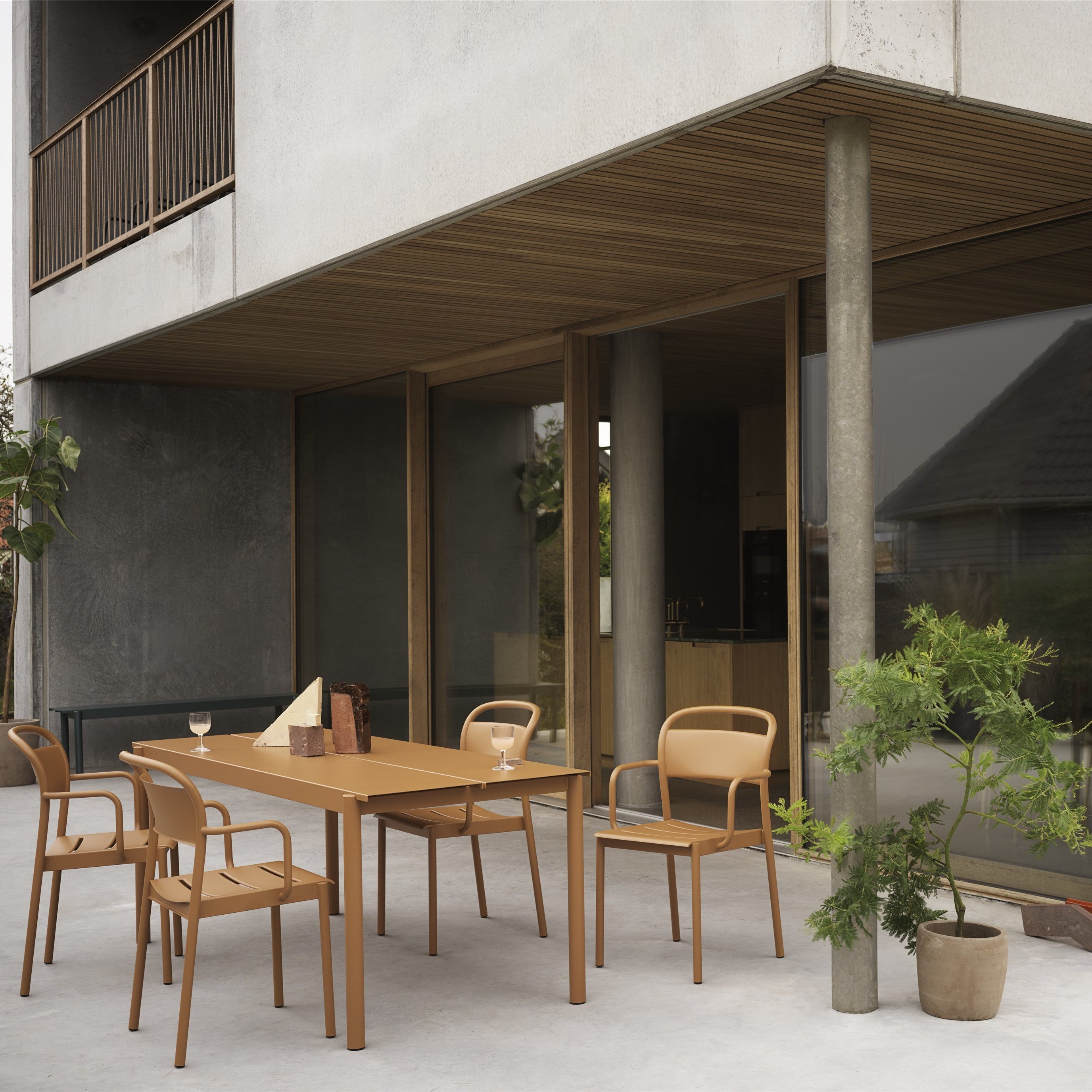 Linear Steel Side Chair